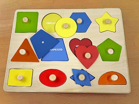 TOPEST Puzzles de Madera Infantil Juguetes Montessori Rompecabezas Niños Formas Geométricas Puzzles de Madera Juegos Montessori para Niños y Niñas 1 2 3 Años