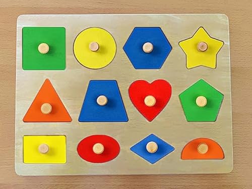 TOPEST Puzzles de Madera Infantil Juguetes Montessori Rompecabezas Niños Formas Geométricas Puzzles de Madera Juegos Montessori para Niños y Niñas 1 2 3 Años