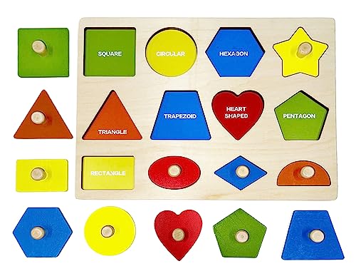 TOPEST Puzzles de Madera Infantil Juguetes Montessori Rompecabezas Niños Formas Geométricas Puzzles de Madera Juegos Montessori para Niños y Niñas 1 2 3 Años