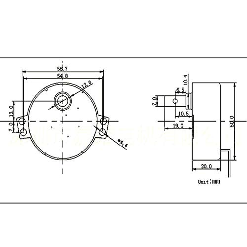 TOPINCN Motor Síncrono Eléctrico Engranado Motor Sincrón Motor Giratorio Redondo 4W Cw/Ccw Ac 220-240V (8-10Rpm)