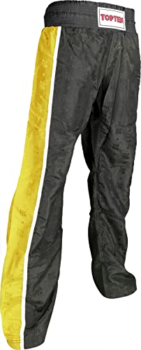 TopTen 1606-2200 Pantalones de esgrima, Adultos Unisex, Negro Y Amarillo, XX-Large