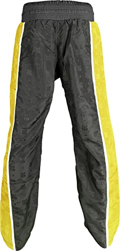 TopTen 1606-2200 Pantalones de esgrima, Adultos Unisex, Negro Y Amarillo, XX-Large