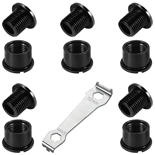 Tornillos Plato Bicicleta Pernos de Plato 7075 Aleación Aluminio Doble Tornillos de Plato MTB Tornillo de Platos para Bicicletas para Bicicleta de Carretera Bicicleta de Montaña BMX MTB Fixie Negro