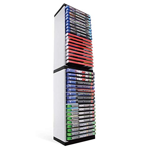 Torre de Almacenamiento de Juegos para PS5, Soporte de Torre de Almacenamiento de Discos de Juegos, Almacena 36 Juegos de PS5 o Discos BLU Ray