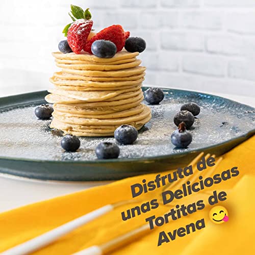 Tortitas Proteicas de HSN Evocakes 2.0 | Sin Sabor 1 Kg = 10 Tomas por Envase | Protein Pancake: Preparado de Tortitas de Avena + Claras + Whey | Tortitas Fáciles y Rápidas de Hacer