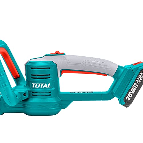 Total Tools - Cortasetos Eléctrico | A Batería P20S de 20 V | Máquina de Podar Portátil Especial para Jardín | Cuchillas de 450 mm | Máxima Capacidad de Corte de 19 mm