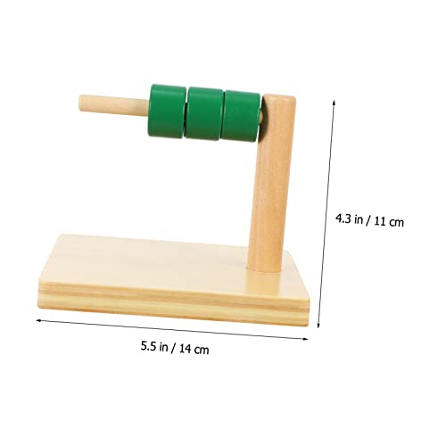 TOYANDONA 1 Juego Anillo De Juguete Cilíndrico Material De Bebé Montessori Discos Montessori En Pasador Horizontal Bebé Juguetes Montessori Juguete De Bebe Rompecabezas Desct Madera Niño