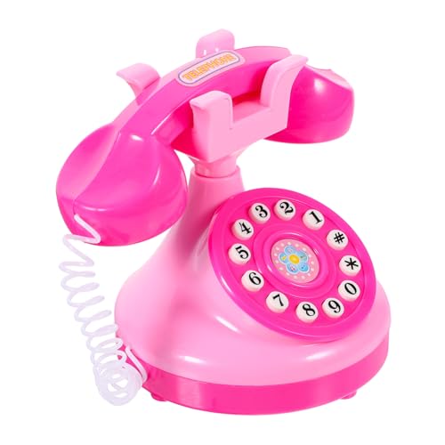 TOYANDONA 1 Pc Telefono Simulado Juguetes para Niños Teléfono para Niños Reales Juguete De Juego De rol Telefono De Juguete Charla Modelo De Telefono Antiguo Olla Arrocera El Plastico Rotar