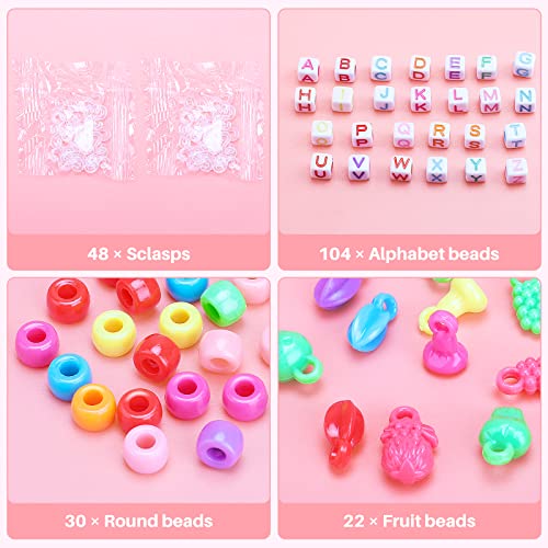 TOYESS Gomas Para Hacer Pulseras de Colores, 2500+ DIY Gomas Pulseras Kit, 32 Pulseras Gomitas Elasticas para Niños de Anillos y Collares de Bricolaje Manualidad