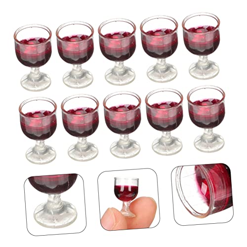 Toyvian 20 Piezas Copa De Vino De Casa De Muñecas Copas De Vino Pequeño Vaso Decorativo Vasos De Cata De Whisky Copas De Jerez Accesorios Cortadillo Cloruro De Polivinilo Jarro De Cerveza