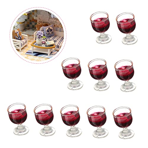 Toyvian 20 Piezas Copa De Vino De Casa De Muñecas Copas De Vino Pequeño Vaso Decorativo Vasos De Cata De Whisky Copas De Jerez Accesorios Cortadillo Cloruro De Polivinilo Jarro De Cerveza