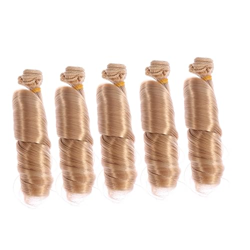 Toyvian 5 Piezas Pelo De Muñeca para Manualidades Herramienta De Restauración Peluca De Muñeca De Bricolaje Pelo De Muñeca Mohair Muñeca Peluca De Pelo Chinos Suministros para Manualidades