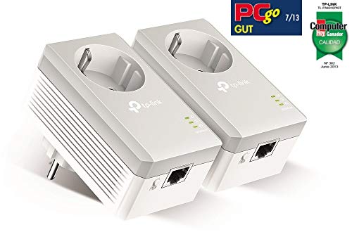 TP-Link Powerline Adapter Set TL-PA4010P KIT (600 Mbit/s, con enchufe, Fast Ethernet LAN, compatible con todos los adaptadores HomePlug AV/AV2 Powerline, transmisión rápida de datos)