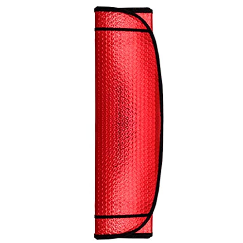 Tradineur - Parasol Reflectante para Coche, Polietileno con película de Aluminio, colocación con ventosas y Gomas elásticas, protección Rayos UV, Parabrisas Delantero, 60 x 130 cm, Color Aleatorio