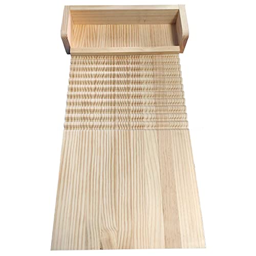 Tradineur - Tabla para lavar ropa a mano, madera natural, lavado manual, lavandería, resistente y duradera, diseño sencillo y práctico, 59,8 x 33,3 x 7 cm