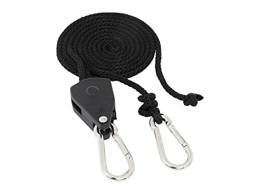 TRAFIKA Rope Ratchet 1 Par / 2 Uds/POLEA Hidroponía Ultra Resistente (hasta 68 KG) para Reflectores y Filtros de Carbono de Armario de Cultivo de Interior/Rope Ratchets/POLEAS