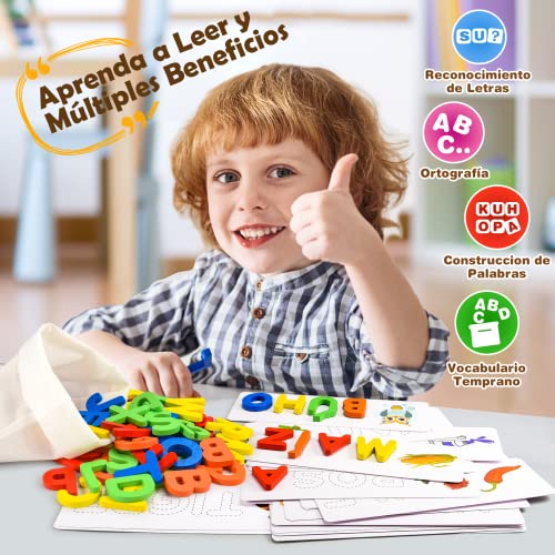 Tragik Juguetes Educativos para Niños 3-8 Años, Puzzle para Aprender a Leer Escribir Juegos Pizarra Infantiles Smart Games Juguetes Montessori Regalos.