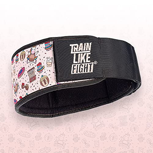 TRAINLIKEFIGHT - Cinturón Halterofilia - Cinturón para Entrenamiento Funcional, Levantamiento de Pesas, Fitness y Entrenamiento con Altas Cargas - Soporte Lumbar - Cookie Pink - XS