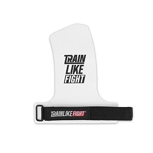 TRAINLIKEFIGHT Icon Reverse 0H - Calleras para Cross Training, calistenia, Ejercicios gimnásticos, protección para Tus Manos - White-Black - L