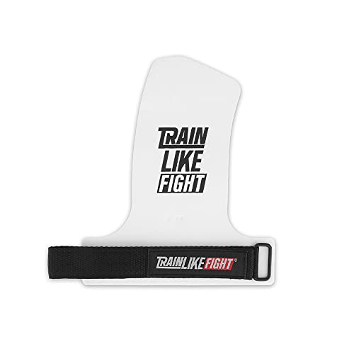 TRAINLIKEFIGHT Icon Reverse 0H - Calleras para Cross Training, calistenia, Ejercicios gimnásticos, protección para Tus Manos - White-Black - L