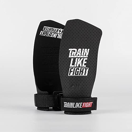 TRAINLIKEFIGHT Loud/Xeno/Icon - 0H/2H/3H - Calleras para Cross Training, calistenia, Ejercicios gimnásticos, protección para Tus Manos - Xeno OH - Black - L