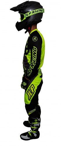 Traje de moto Cross Quad Enduro MTB BMX MTB Niño Amarillo FLUO JLP Racing Talla 22-5-6 años