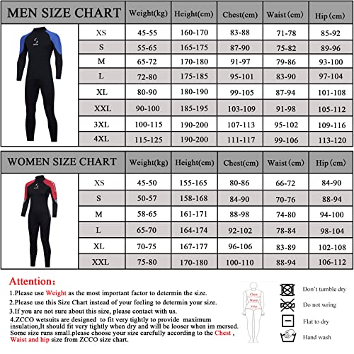 Traje de neopreno de 3 mm para hombre, traje de buceo de cuerpo completo con cremallera trasera trajes húmedos para buceo, surf, natación, snorkel (mujeres rojas, XXL)