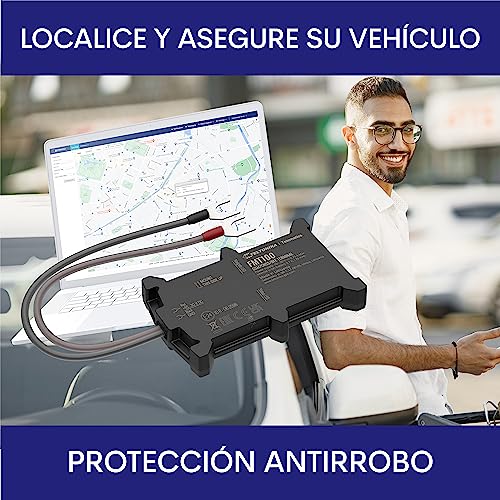 Transpoco FMT100+ Localizador GPS - Seguimiento en Tiempo Real y Prueba Gratis | Coche, Furgoneta, Moto, Caravana, Tractor | Instalación Fácil y Alertas 12-24V | Rastreador GPS de Coche