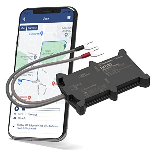 Transpoco FMT100+ Localizador GPS - Seguimiento en Tiempo Real y Prueba Gratis | Coche, Furgoneta, Moto, Caravana, Tractor | Instalación Fácil y Alertas 12-24V | Rastreador GPS de Coche