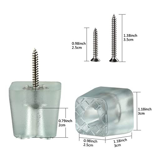 Trapezoidal Patin Antiderapant, Patin Silla Protección contra la Humedad de Las Patas de los Muebles, para Patas de Silla en el jardín y al Aire Libre (16), T-30, 30 x 30 cm
