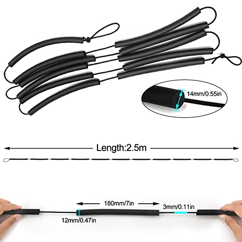 Travesaño Elástico de Salto de Altura, 2,5cm de Largo Cuerda Elástica para Salto de Altura Equipo de Entrenamiento de Salto de Altura para Principiantes Atletas Practicantes (Negro)