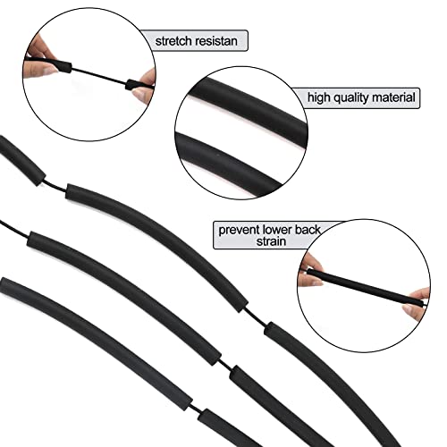 Travesaño Elástico de Salto de Altura, 2,5cm de Largo Cuerda Elástica para Salto de Altura Equipo de Entrenamiento de Salto de Altura para Principiantes Atletas Practicantes (Negro)