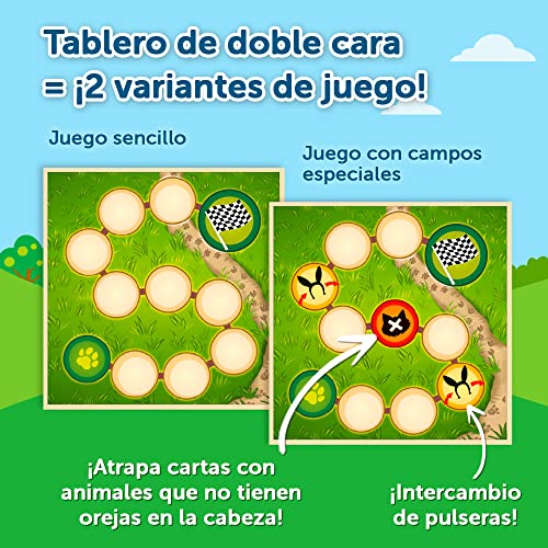 Trefl - Zig Zap - Juego Arcade Dymanic, Cartas de Animales, Juego de Mesa Familiar, Paquetes de Orejas, para Adultos y Niños Mayores de 5 años, 02319