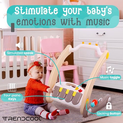 Trendcool Gimnasio Bebe Y Correpasillos Bebe 1 año Tapete de Actividades Bebe Multifunción 2 en 1 Gimnasio Actividades Bebe Andador Bebes (M1)