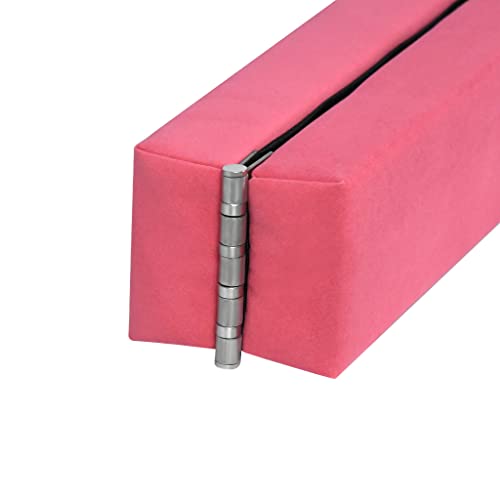 TRMLBE Barra de Equilibrio 210 cm Plegable Gimnasia para Gimnasia en el Hogar Barra de Gimnasia Viga de Equilibrio con Bolsa de Almacenamiento para Gimnasia Entrenamiento Físico - Rosa