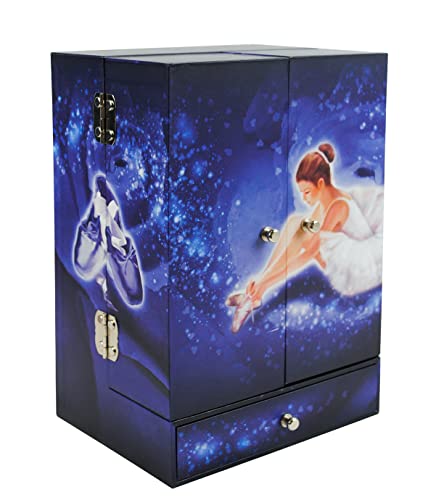 Trousselier- Makeup Cabinet with Music Ballet Dancer, S52070, azul marino