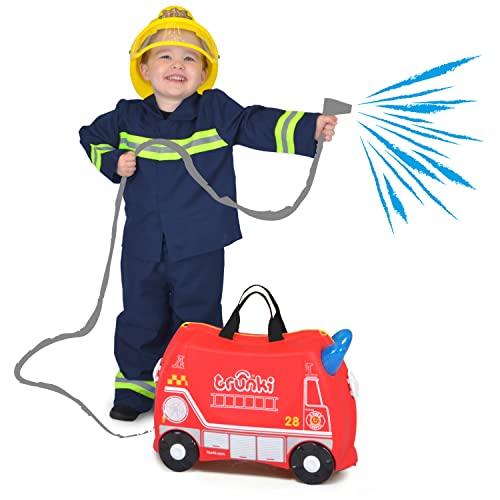 Trunki Maleta Infantil – Maleta Niño – Equipaje Infantil Cabina – Maleta Correpasillos Frank El Camión De Bomberos (Rojo)