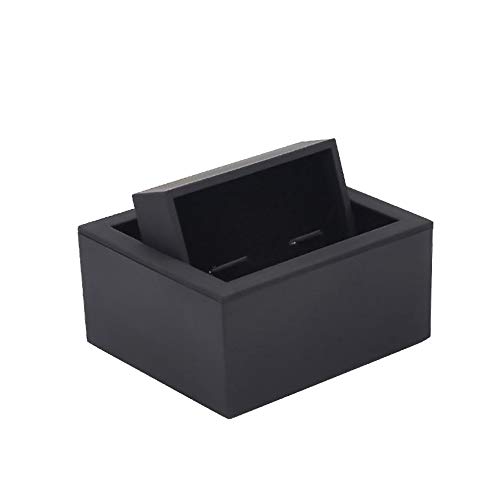 Ttiy Cuff Link Box Deluxe Gemelos Caja de regalo Caja de regalo Joyería, Estuche de almacenamiento para gemelos y joyas (tamaño 2)