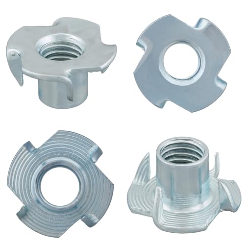 Tuercas de impacto con 4 puntas de impacto de acero galvanizado opcionales en M4, M5, M6, M8 y M10 (M8 x 11 mm, 50 unidades)