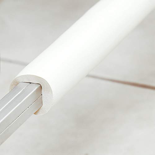 TUKA 4 Metros Protector Borde Anti-Golpe, Forma de U Espuma, anticolisión Tira para Seguridad Bebés y niños, Suave Protectores para Borde de Mesa de Vidrio, 2X 2M, Off Blanco, TKD7003 Off-White