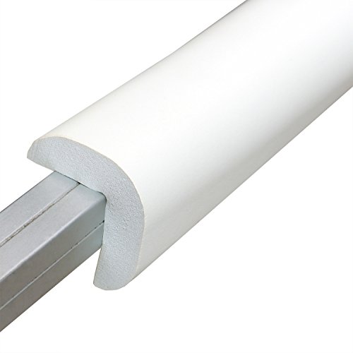 TUKA 5 Metros Protector Borde Anti-Golpe, Espuma Forma de L para Mesa , anticolision Tira para Seguridad Bebes y ninos, Suave , Extra DENSOS. Off Blanco, TKD7000-off-white