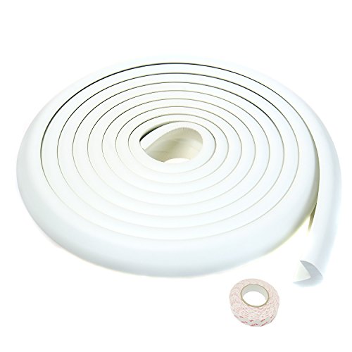 TUKA 5 Metros Protector Borde Anti-Golpe, Espuma Forma de L para Mesa , anticolision Tira para Seguridad Bebes y ninos, Suave , Extra DENSOS. Off Blanco, TKD7000-off-white