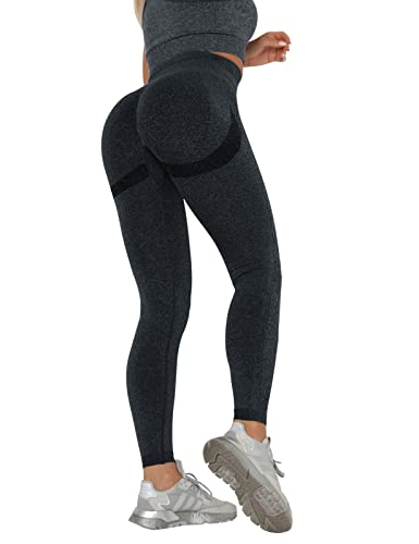 Tuopuda Leggings Push Up Mujer Compresión Elásticos Pantalón Deportivo de Mujer Cintura Alta Leggings Mallaspara Running Training Fitness Estiramiento Yoga y Pilates (Negro, M)