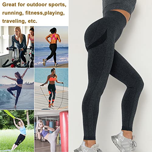 Tuopuda Leggings Push Up Mujer Compresión Elásticos Pantalón Deportivo de Mujer Cintura Alta Leggings Mallaspara Running Training Fitness Estiramiento Yoga y Pilates (Negro, M)