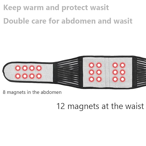 Turmalina Faja Termica Cinturon Terapeutica Dolor de Lumbares, Terapia magnética auto calefacción Faja Lumbar para Hombre y Mujer (L)