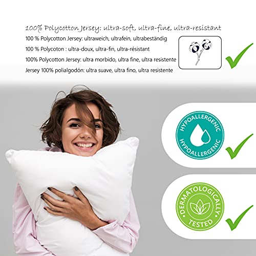 Twillie - Funda de Almohada Impermeable 50x75 cm - Juego de 2 cert. Oeko-Tex® - Aegis® – Protector de Almohada Hipoalergénico, Antiácaros, Antibacteriano, Antichinches 100% Polialgodón