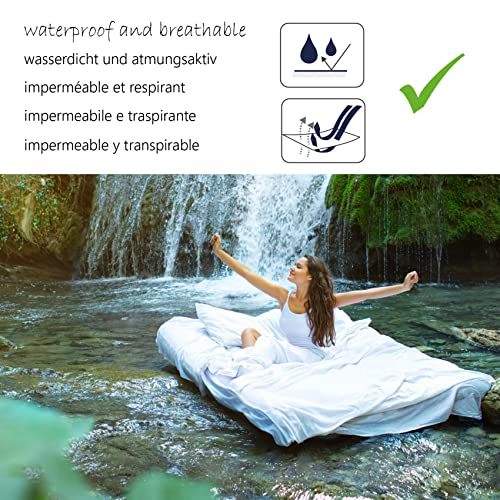 Twillie - Funda de Almohada Impermeable 50x75 cm - Juego de 2 cert. Oeko-Tex® - Aegis® – Protector de Almohada Hipoalergénico, Antiácaros, Antibacteriano, Antichinches 100% Polialgodón