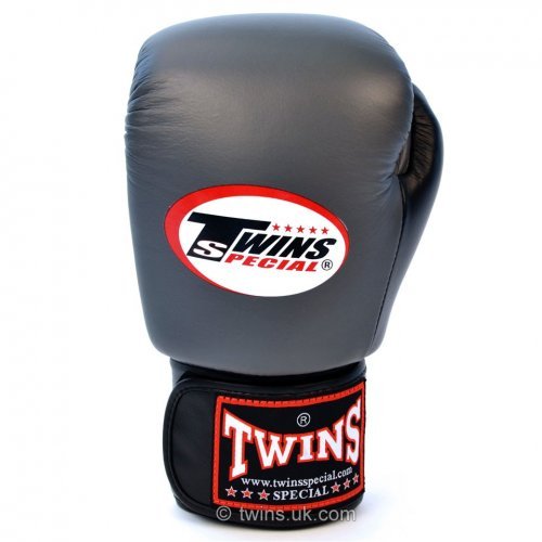 Twins special 2-Tone Grey-Black Boxing Gloves 12oz