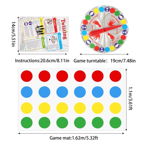 Twister Gigante Infantil Juegos Juegos De Suelo Gaming Familiar Twister Juegos Mesa Divertidos Juegos Habilidad Divertidos Juegos Habilidad Adultos Niños A Partir De 6 Años Para 2-4 Personas