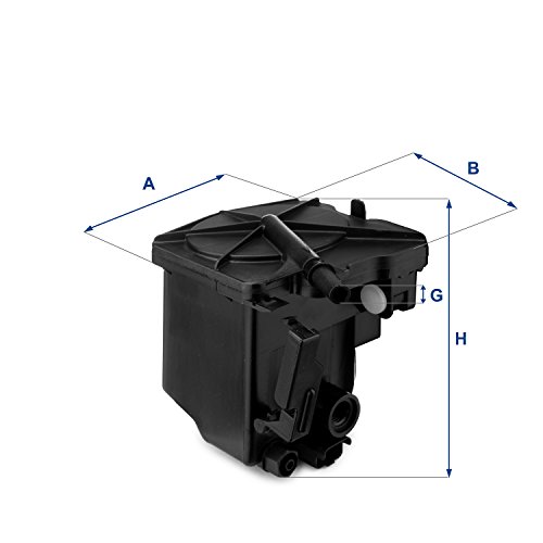 UFI Filters, Filtro Gasoil 24.027.00, Filtro de Combustible Diésel de Recambio, Apto para Modelos Citroen, Fiat, Ford, Mazda, Mini, Peugeot, Suzuki y Volvo